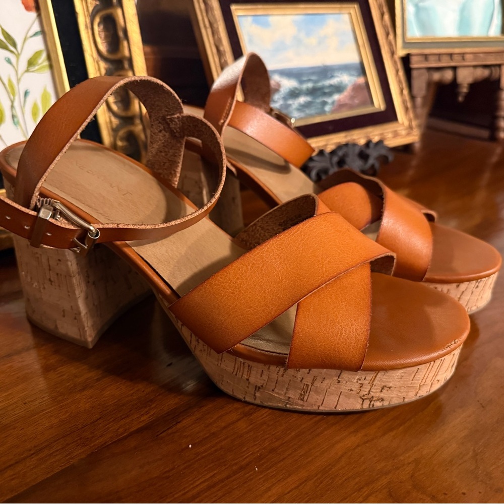 Lane Bryant Chunky Heel Sandals Size 10.5